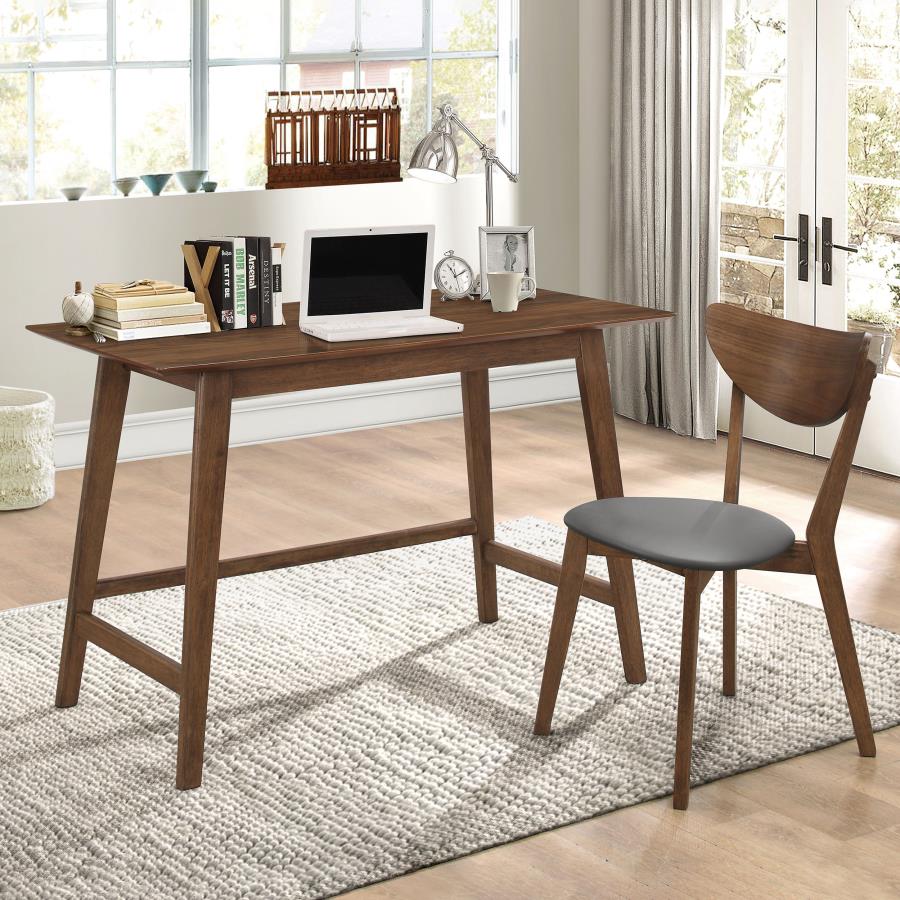 Orrenza Home Office Desk and Chair Set Walnut