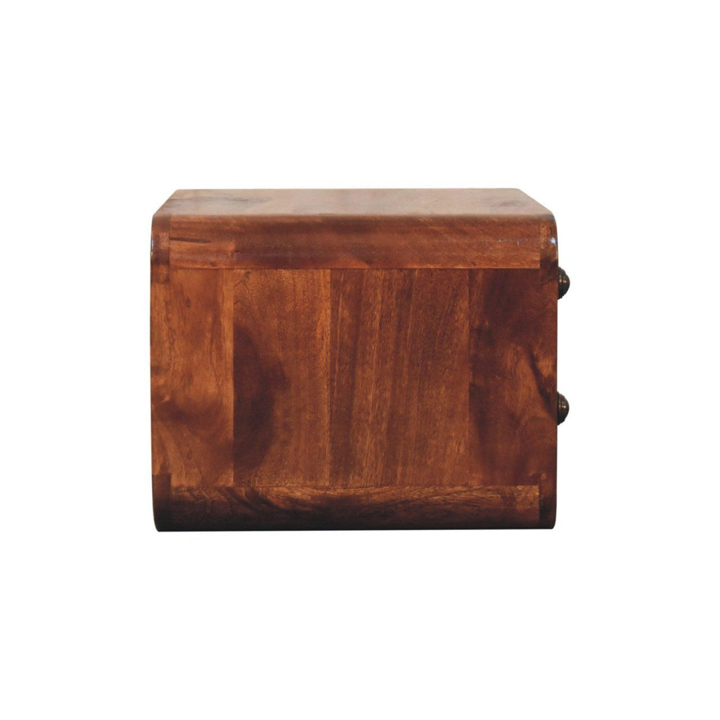 Curved Wall Mounted Bedside Nightstand