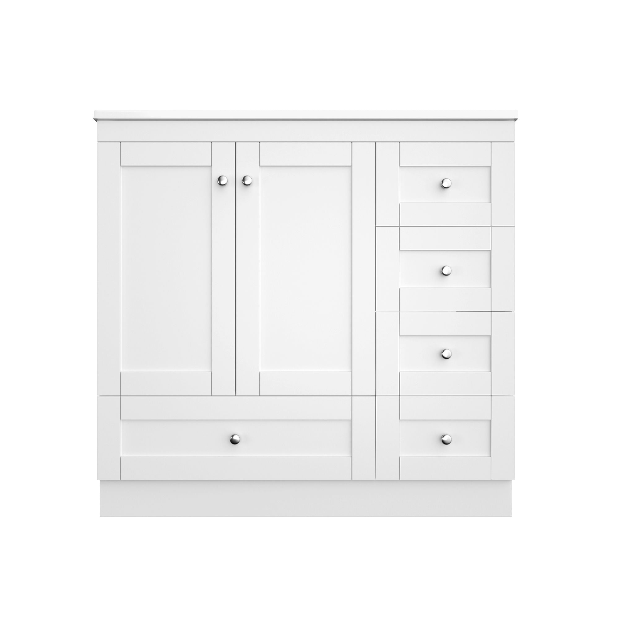 Shaker Free Standing Bathroom Vanity Cabinet & Sink, Soft Close Drawers, Soft Close Doors