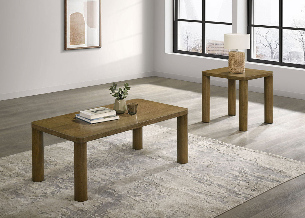 Castlewood Engineered Wood Cocktail Coffee Table Brown Oak
