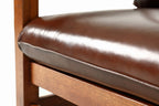 Preorder Mission Leather and Oak Armchair / Living Room chair - Chestnut
