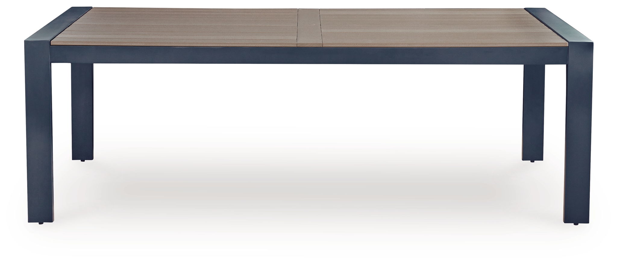 East Beach - Rectangular Dining Table With Umbrella Option - Blue