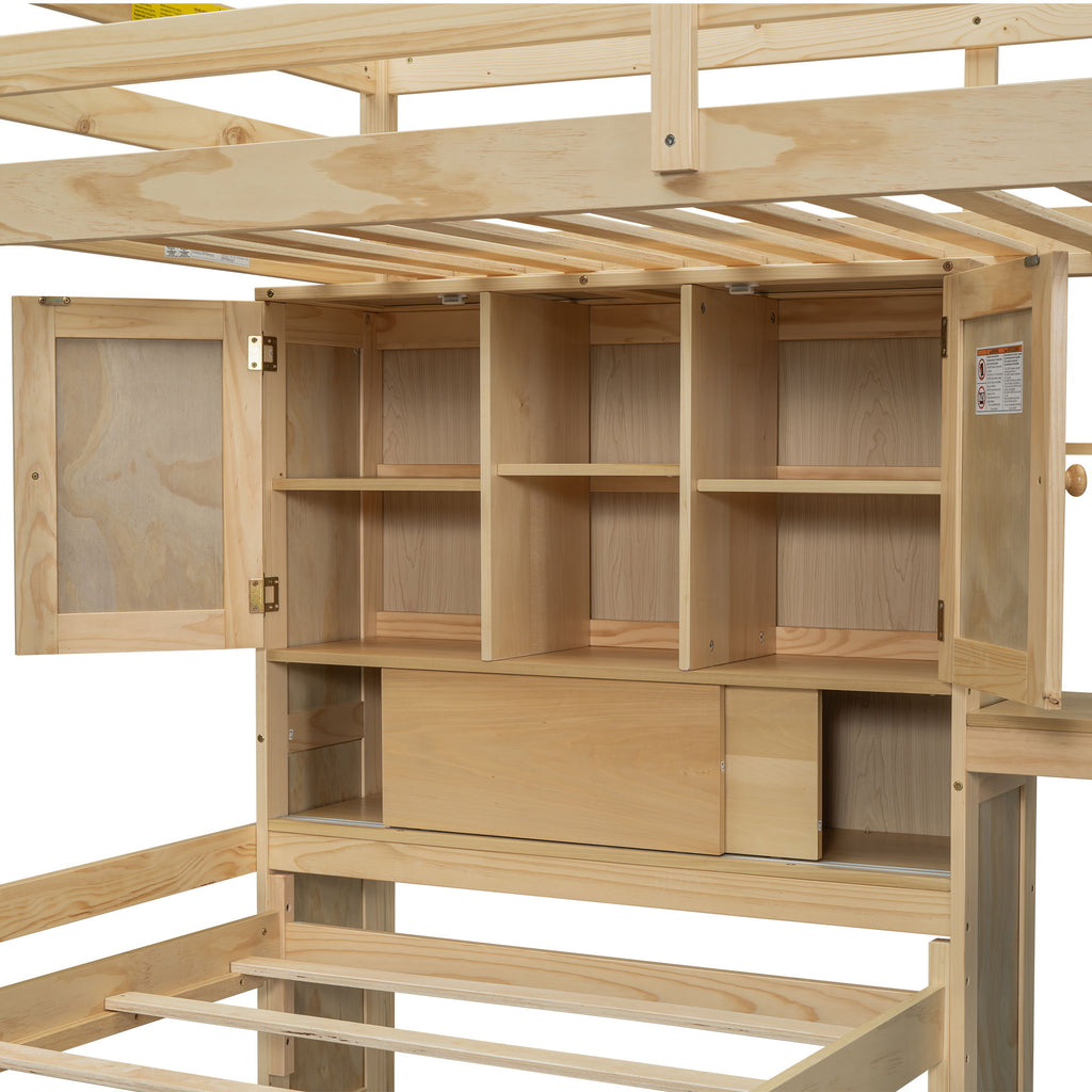 Loft Bed With Built In Desk And Staircase