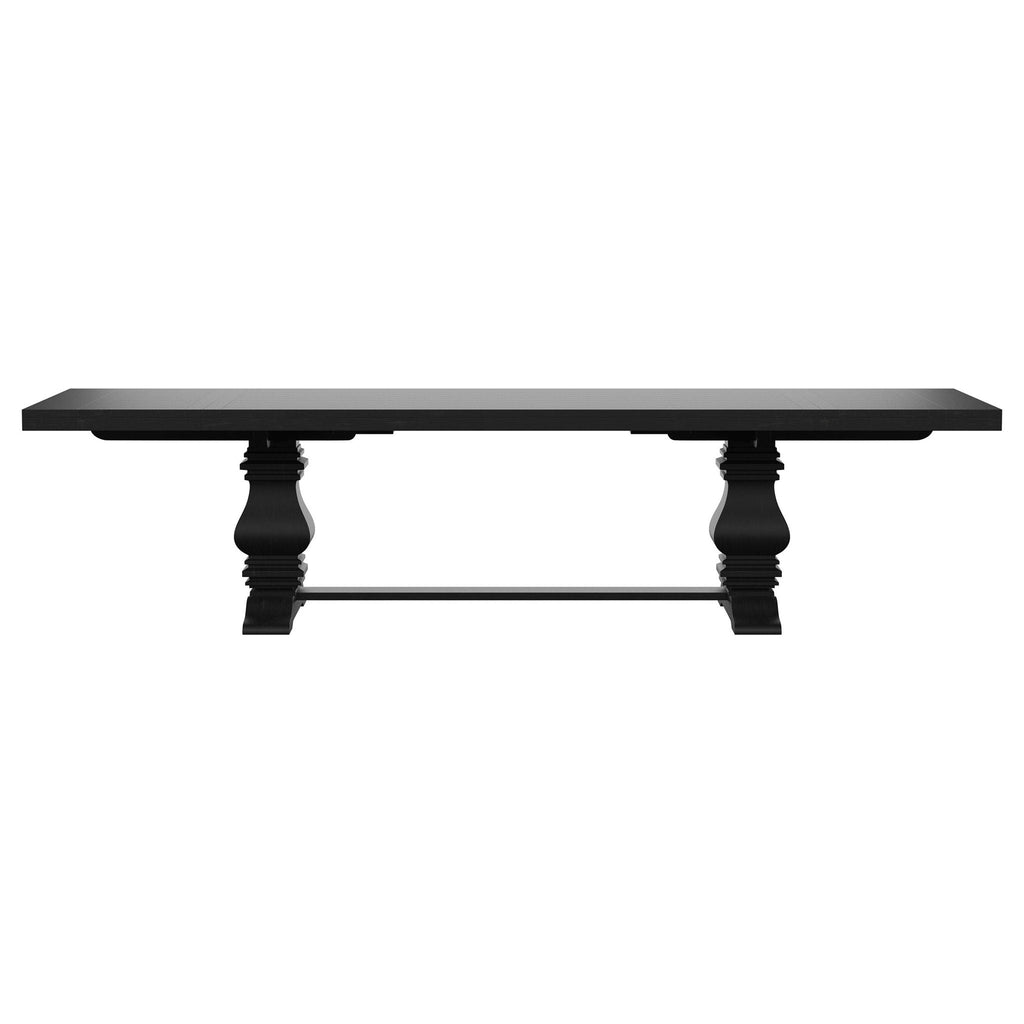 Florence 7-piece 126-inch Extension Dining Table Set Distressed Black