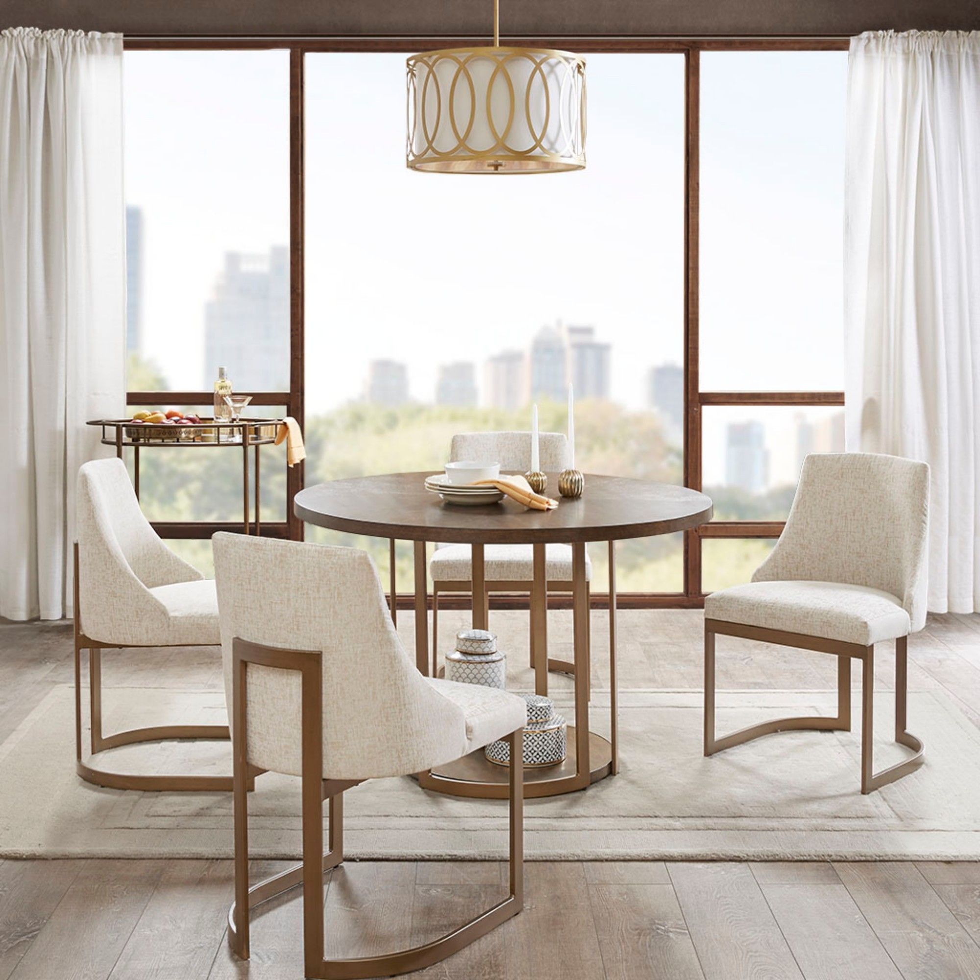 Contemporary Modern Accent Dining Chairs (Set of 2)