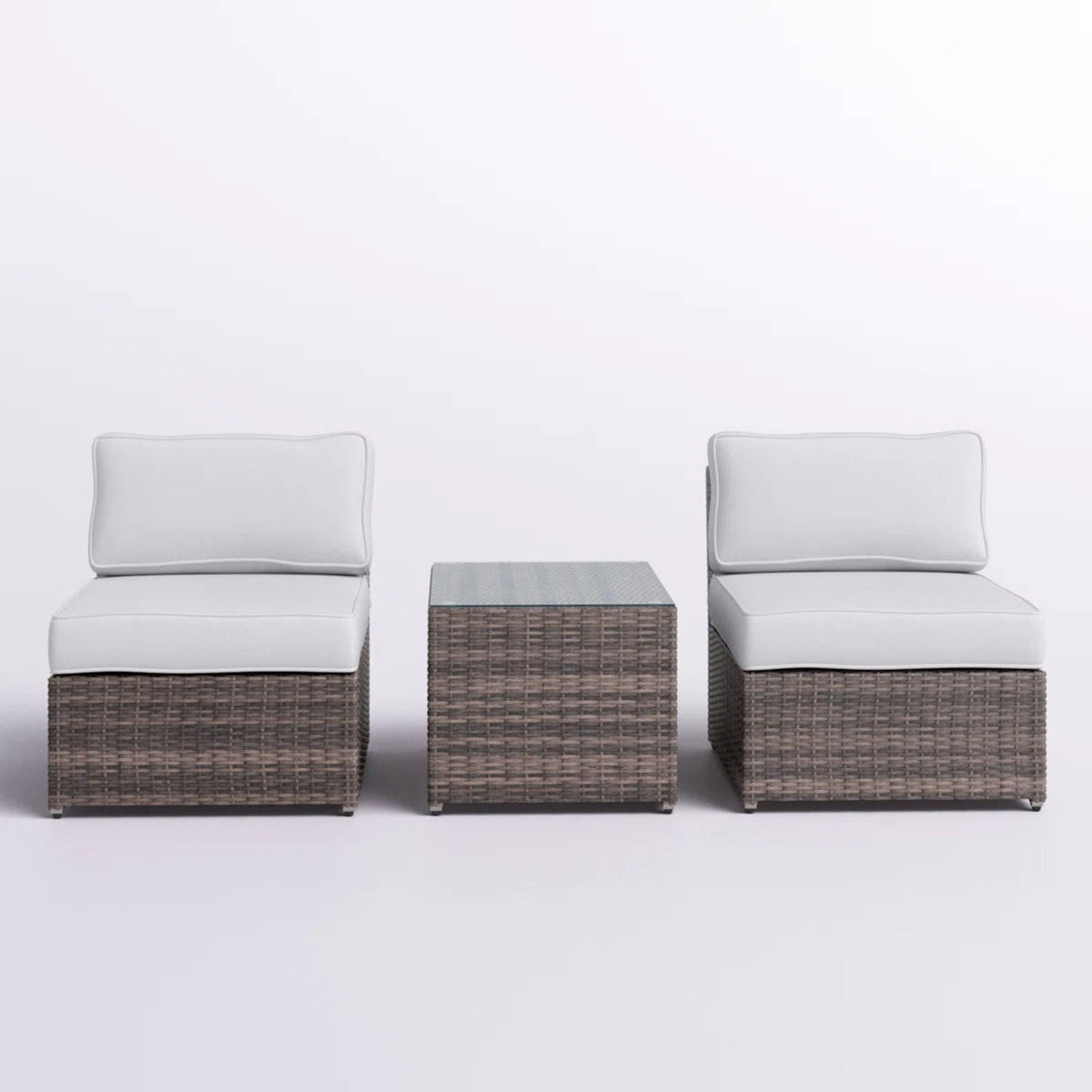 Modern Wicker Outdoor Seating Set With Cushions
