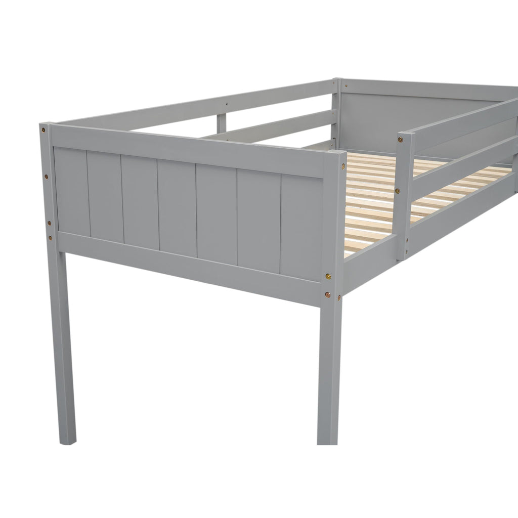 Low Loft Bed With Adjustable Ladder