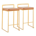 Fuji - Contemporary / Glam Design Counter Stool (Set of 2)