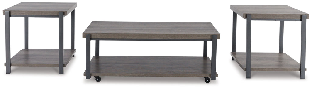 Wilmaden - Occasional Table Set (Set of 3) - Gray / Black