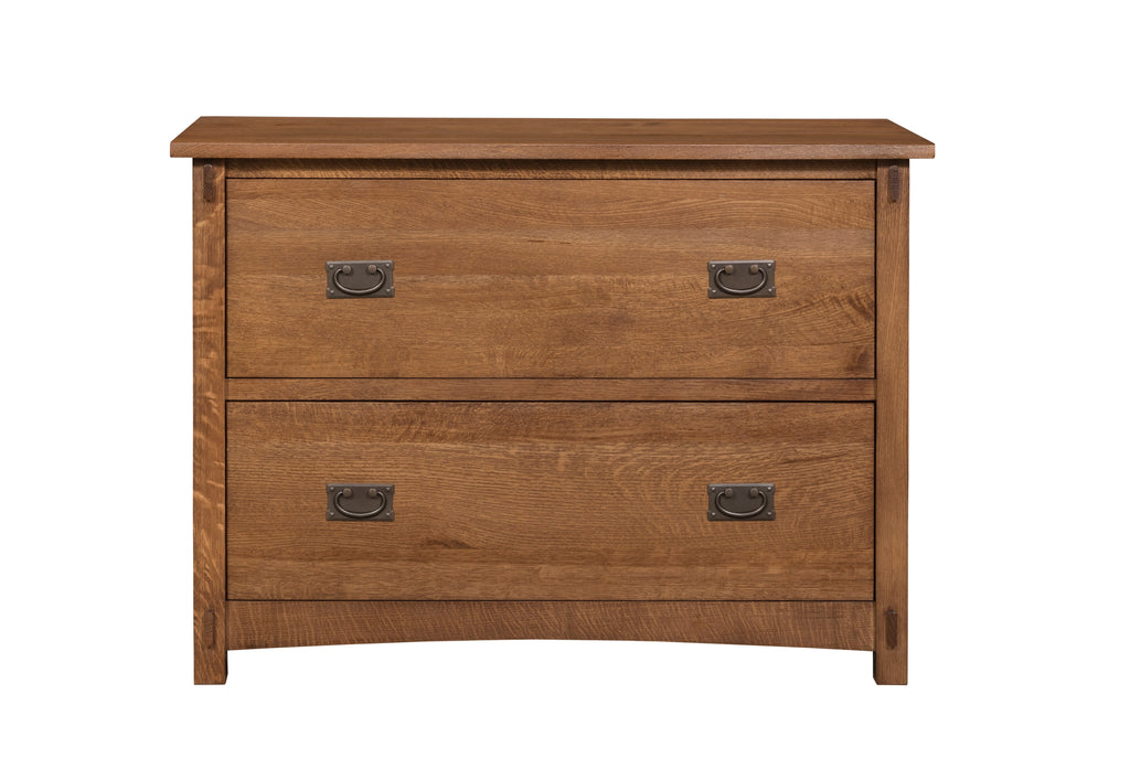 Mission Oak 2-Drawer Lateral File Cabinet – Walnut Stain | In Stock & Ready to Ship