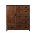 Mission Style Solid Oak Chest of Drawers - Walnut (AW)