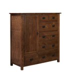 Mission Style Solid Oak Chest of Drawers - Walnut (AW)