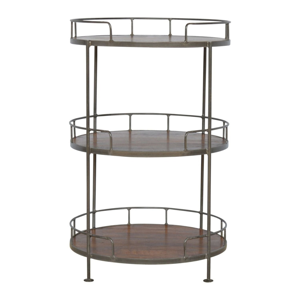 Round Butler Tray Table - Chestnut