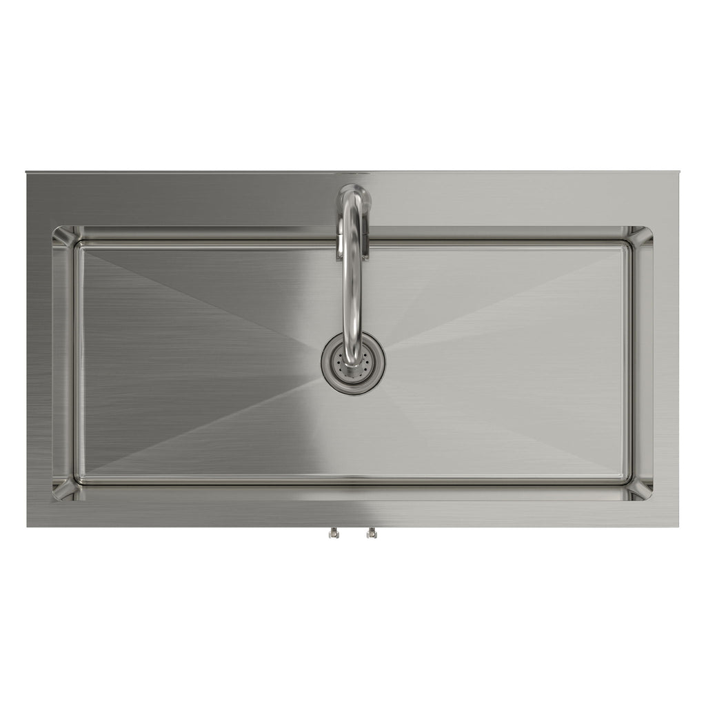 Reed - Deluxe Laundry Cabinet With Pull-Out Faucet And Stainless Steel Sink