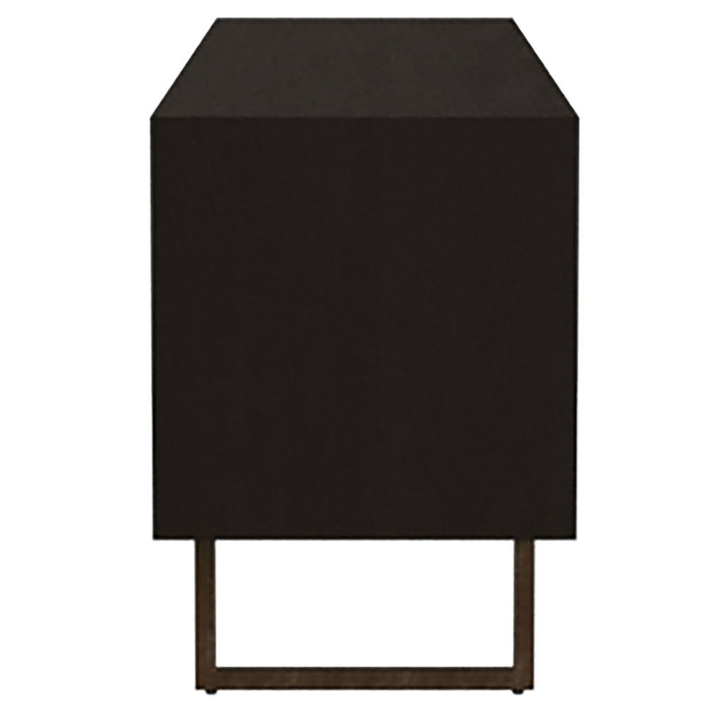 Marsden 2-door Mango Wood 70-inch TV Stand Charcoal Black