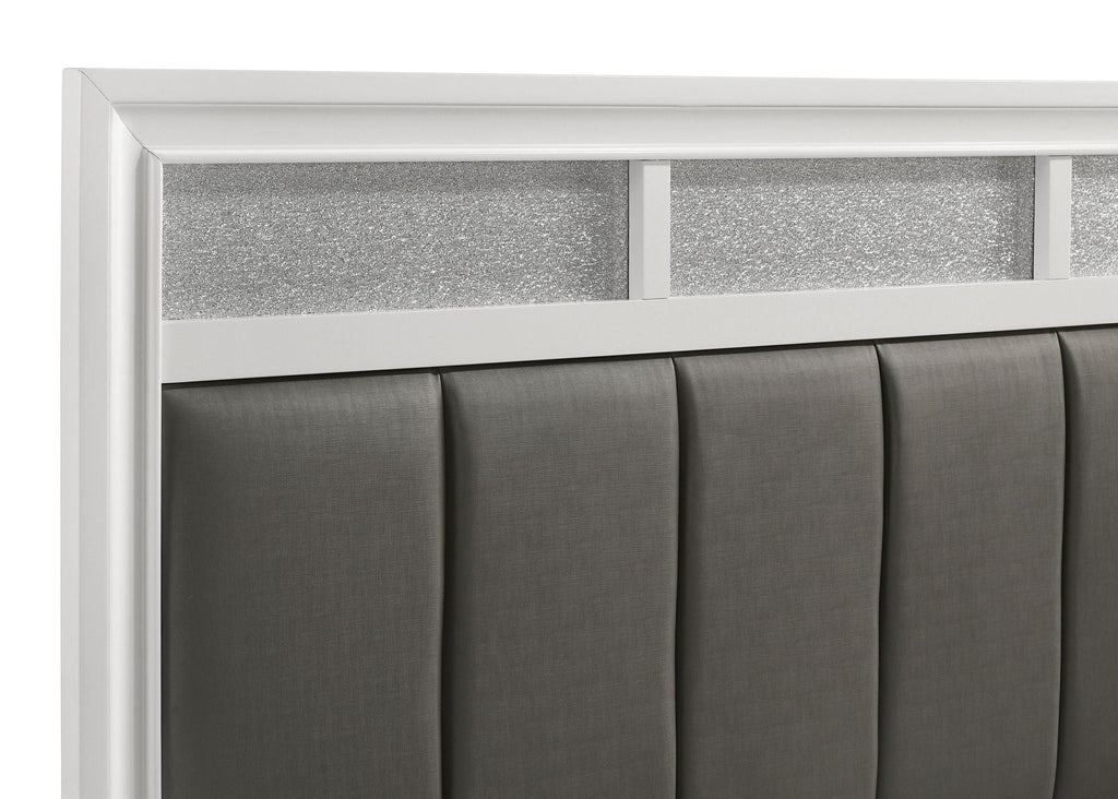 Barzini Wood Queen Panel Bed White