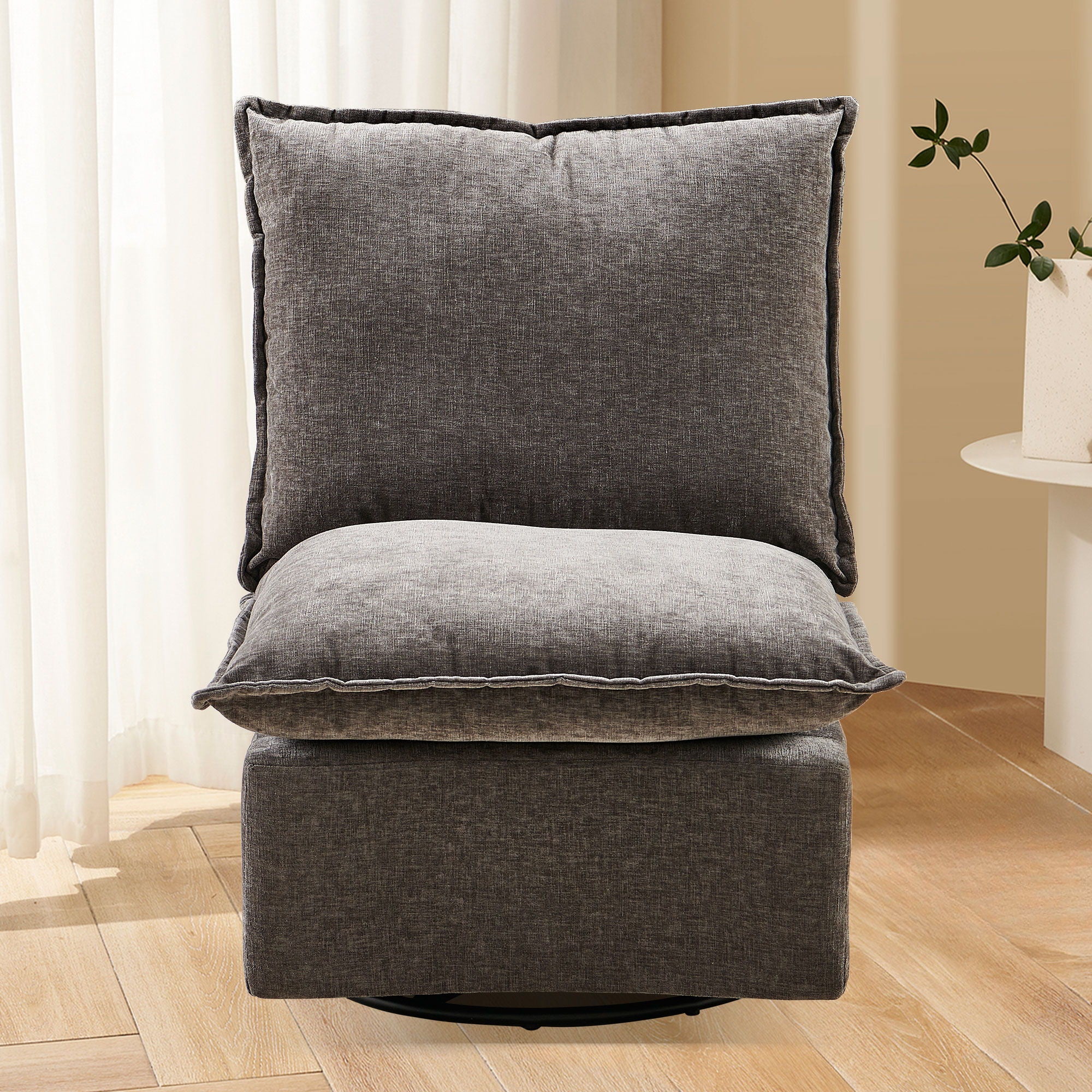 Detachable Single 360 Swivel Rocking Rocker, 360 Swivel Sofa Chair & Single Sofa Lounge, Comfortable Seating For Living Room & Bedroom Sofa 1 Piece