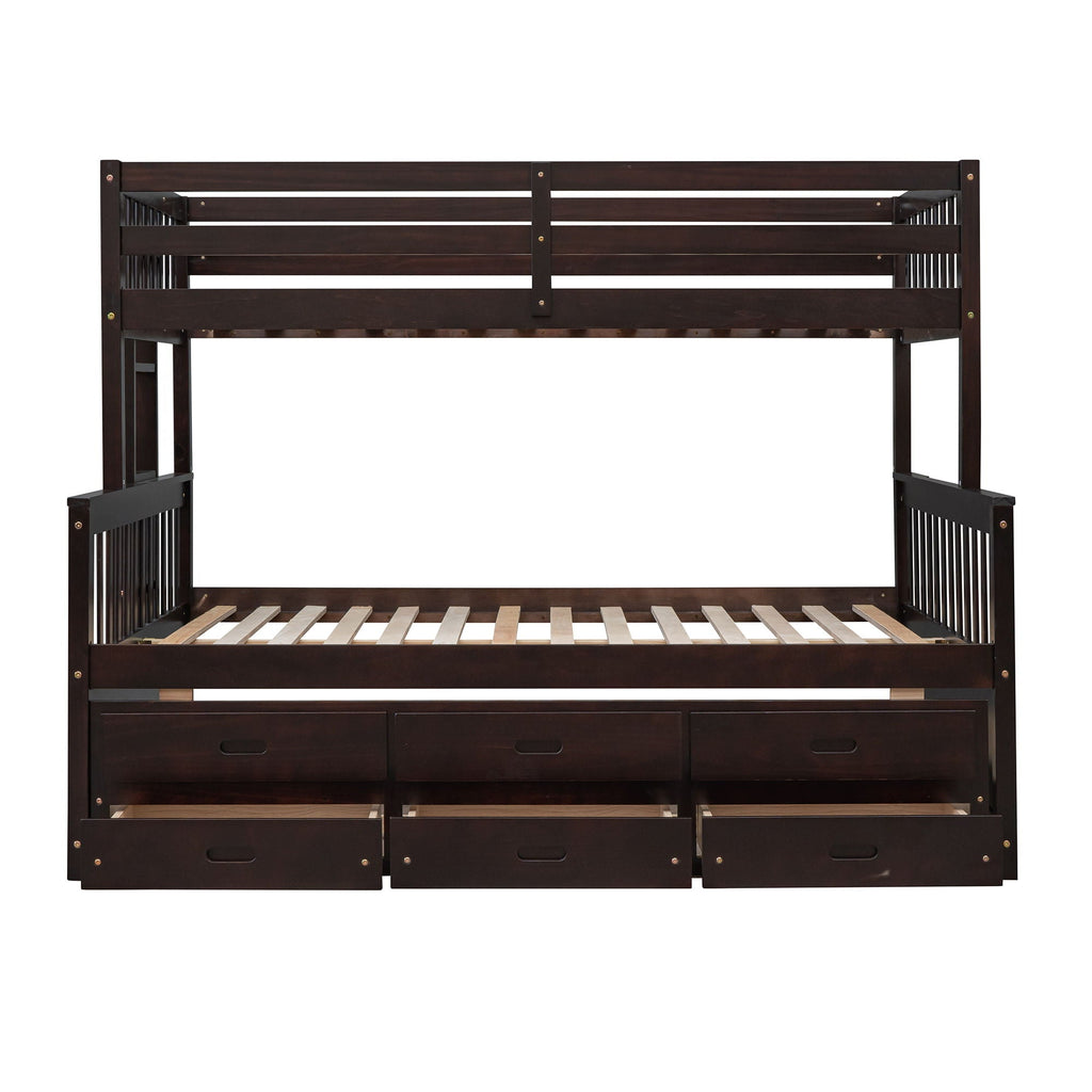 Bunk Bed With Twin Size Trundle And Drawers