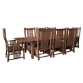 Mission Style Leaf Table-High Back Chair Dining Set-2 Color Available