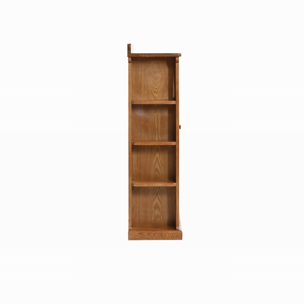 Mission 1 Door Bookcase with Side Shelves - MC