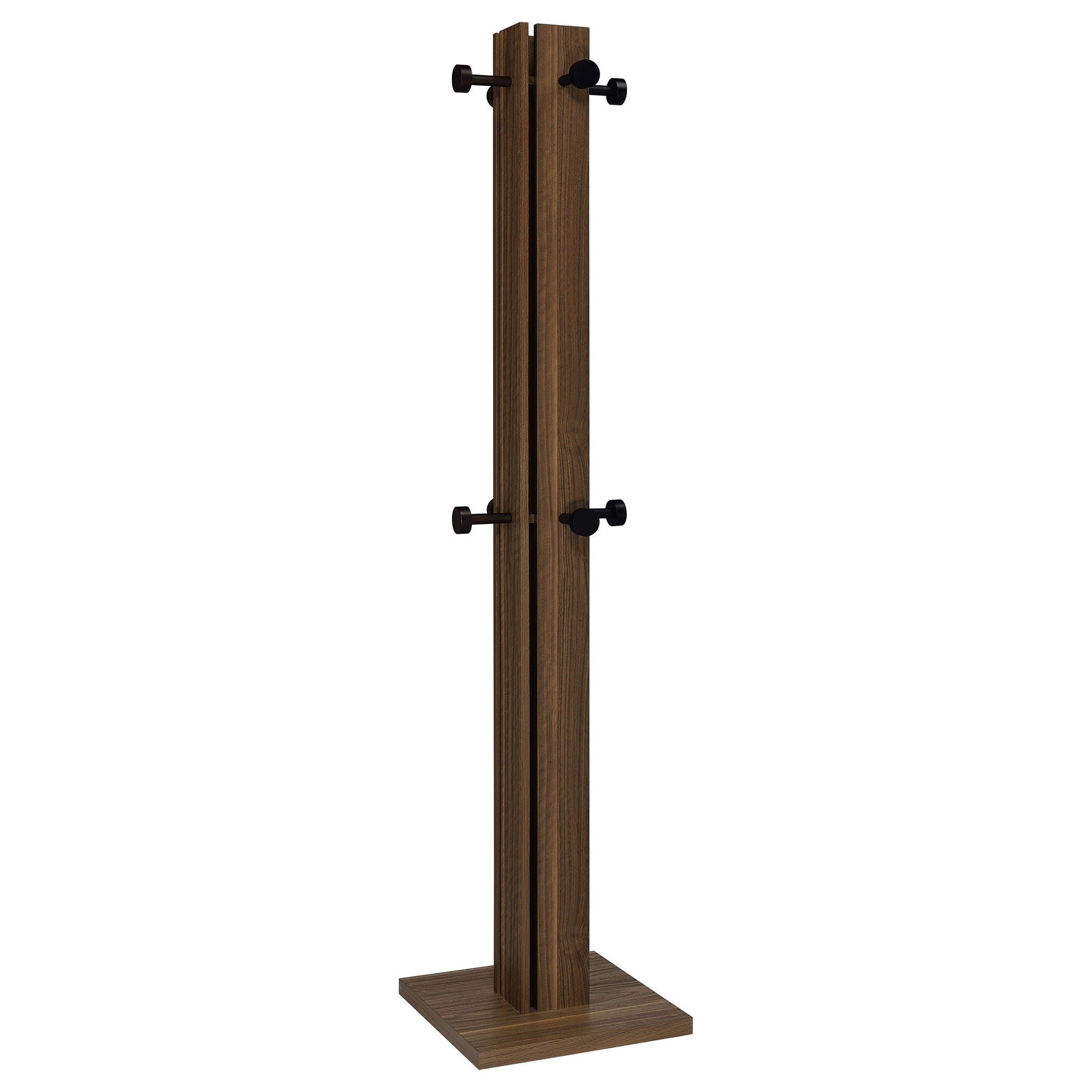 Rikkie Engineered Wood Coat Rack Walnut