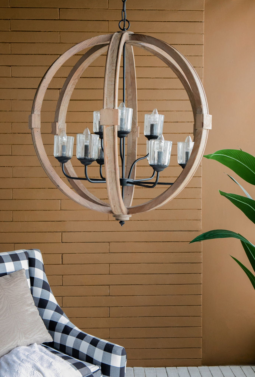 Chandelier, Hanging Light Fixture With Adjustable Chain For Kitchen, Bulb Not Included
