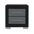 Elsa - 2 Toned Nightstand With Bar Handle And Spacious Drawers
