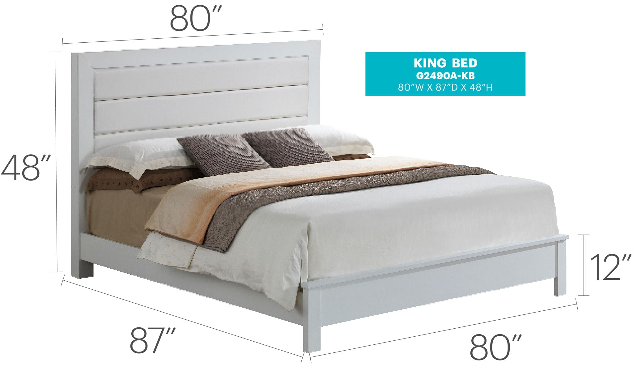 Transitional Modern Design Bed