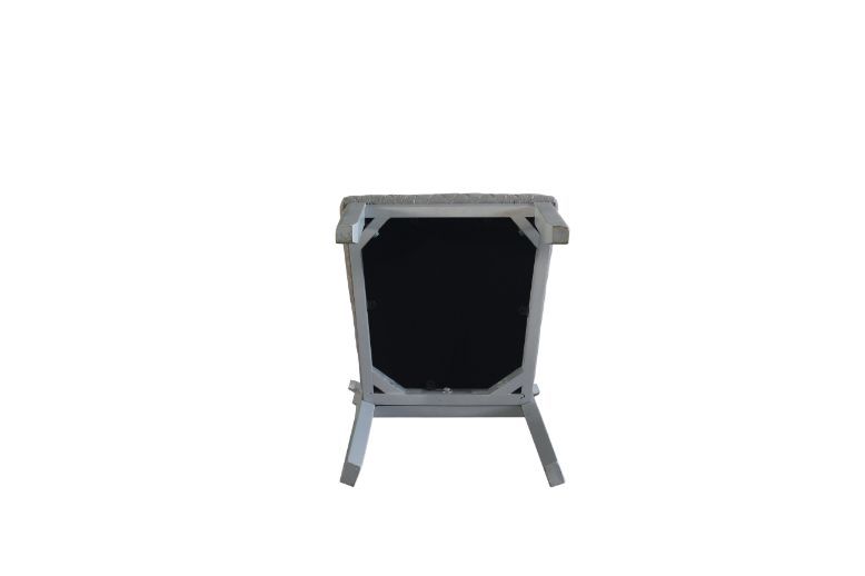 House Marchese - Side Chair (Set of 2) - Two Tone Gray Fabric & Pearl Gray