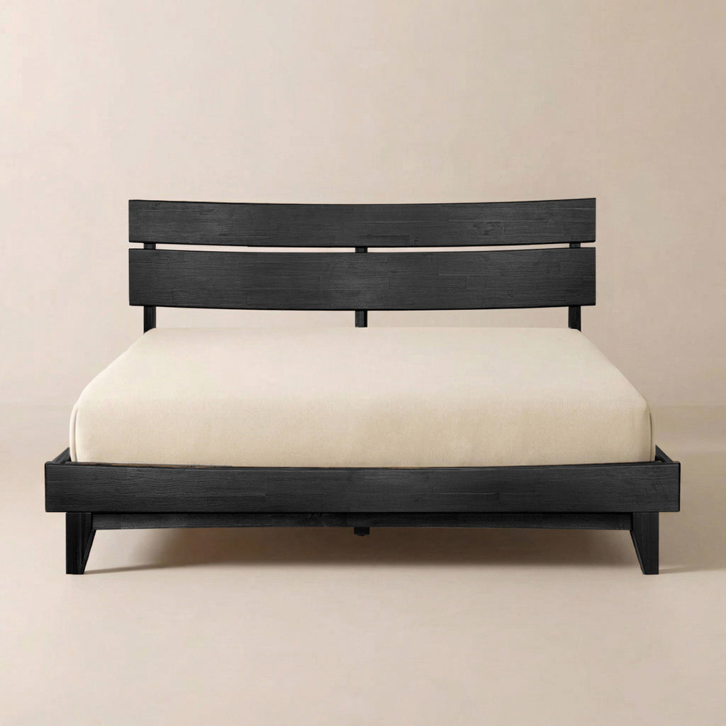 [Buy 1 Get 1] Aurora Solid Wood Bed Frame & Nightstand