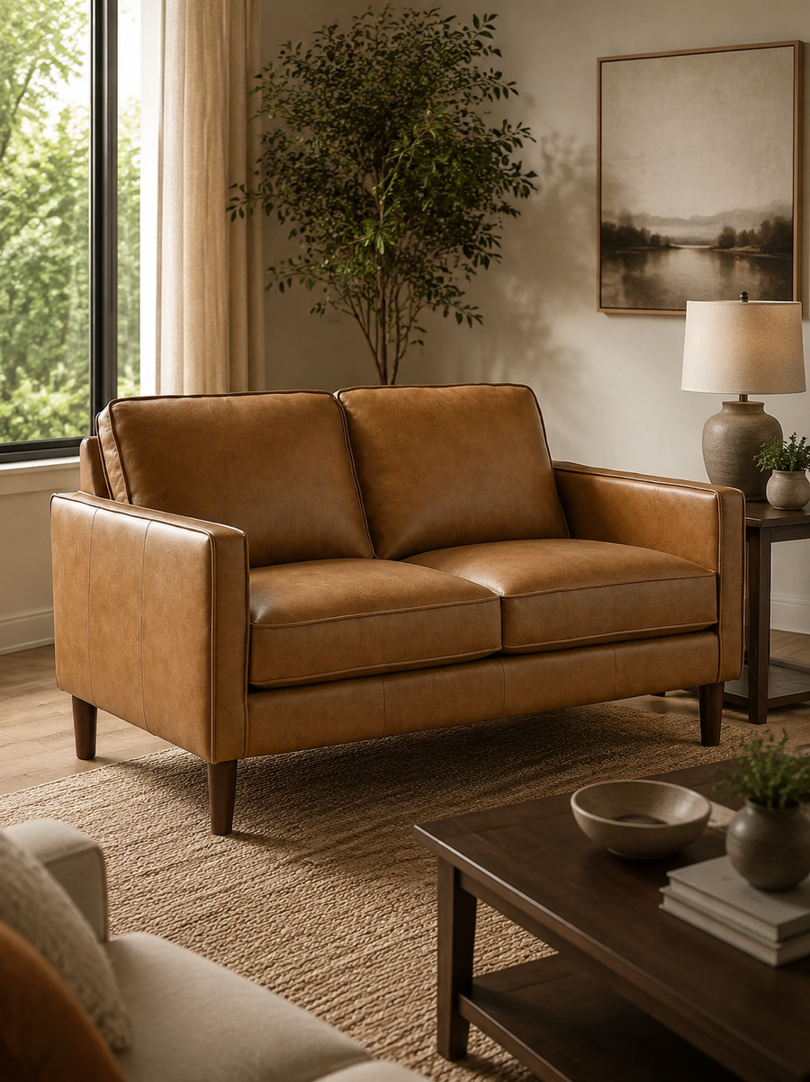 Leather Loveseat