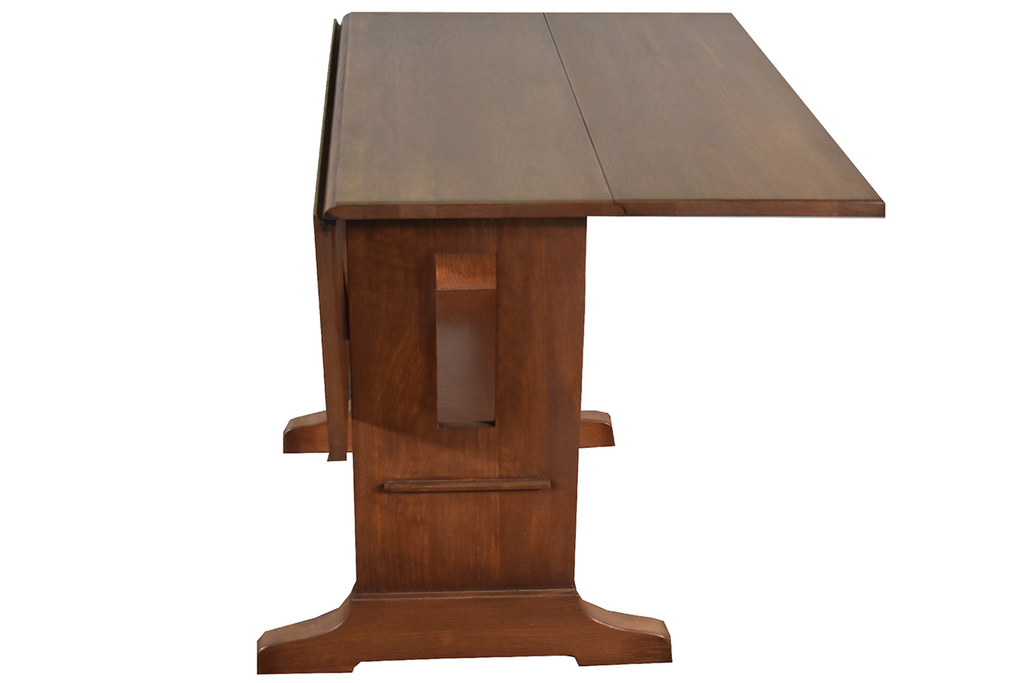 Mission Solid Oak Drop Leaf Dining Table - Walnut (W1)