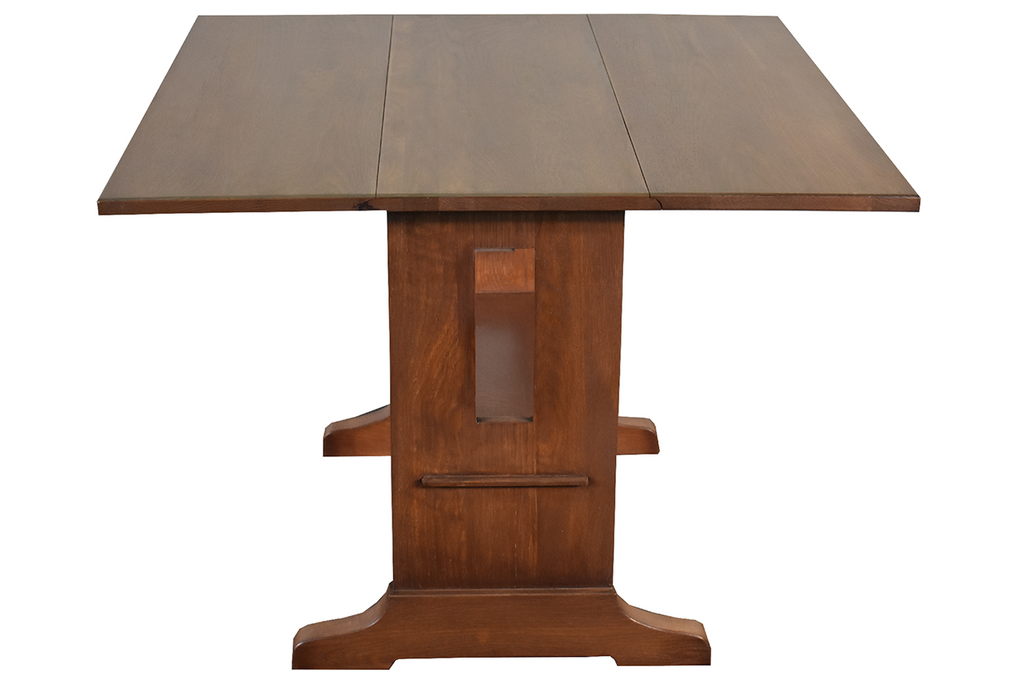 Mission Solid Oak Drop Leaf Dining Table - Walnut (W1)