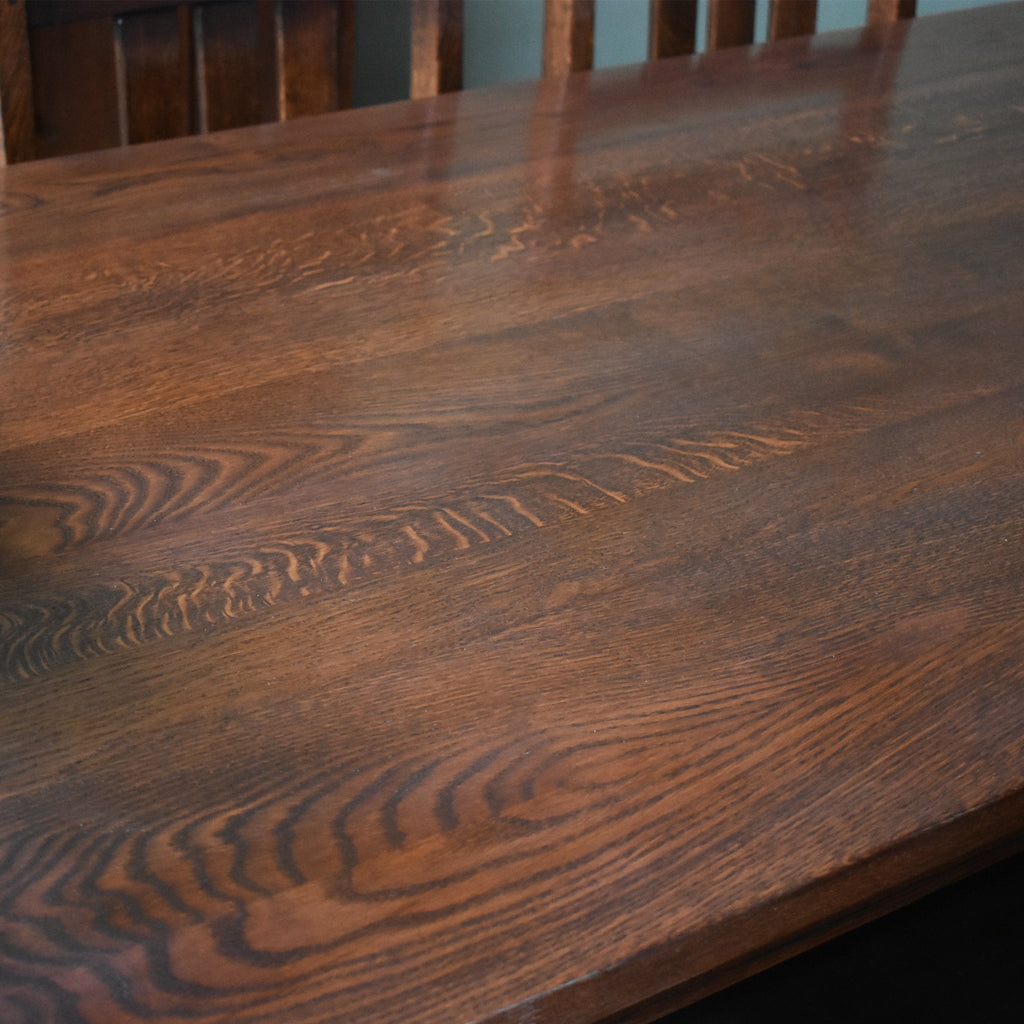 Mission 70" Solid Oak Dining Table Set with 6 #401 Chairs