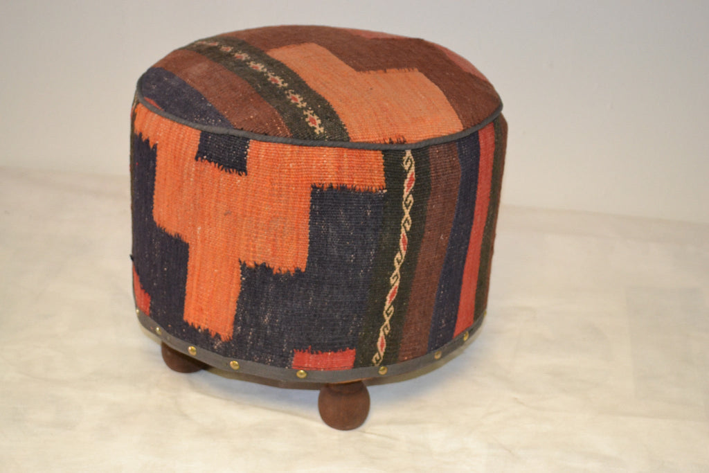 Rug Pouf/ Rug Sitting Stool / Rug Ottoman / Kilim Sitting Stool / Stools # 92