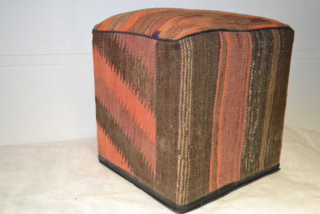 Rug Pouf/ Rug Sitting Stool / Rug Ottoman / Kilim Sitting Stool / Stools # 98