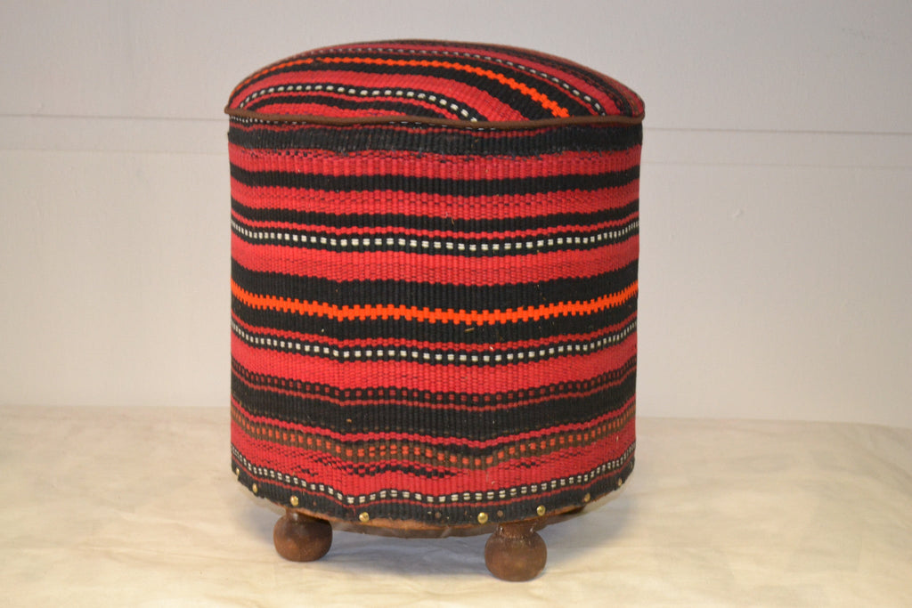 Rug Pouf/ Rug Sitting Stool / Rug Ottoman / Kilim Sitting Stool / Stools # 99