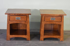 Mission Style Solid Quarter Sawn Oak Keyhole End Table