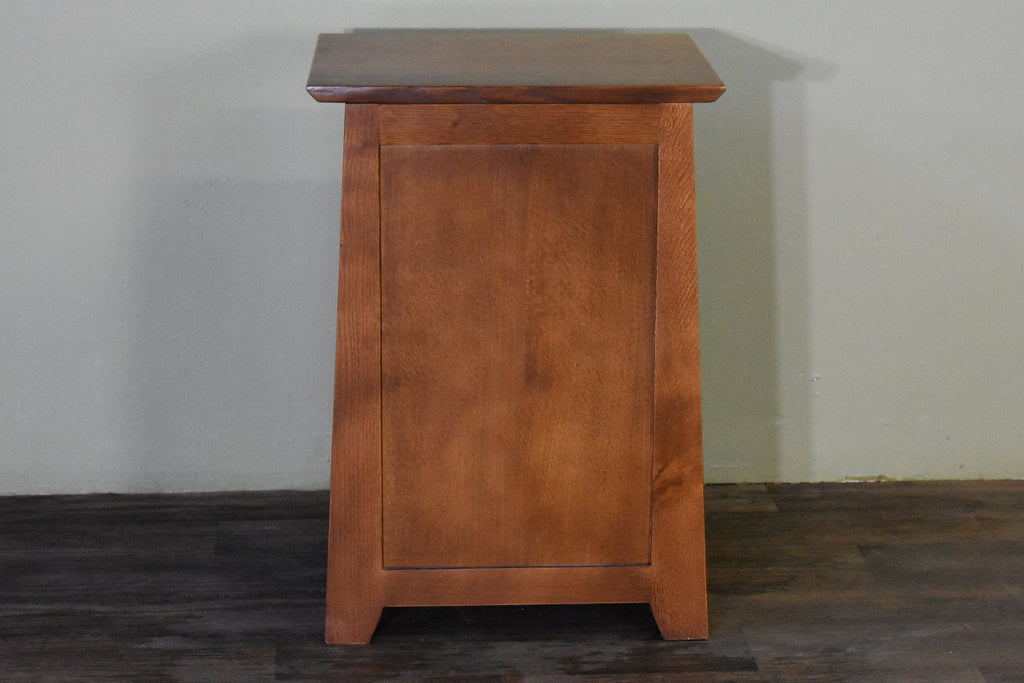 Mission Style Tapered Leg 2 Drawer Nightstand