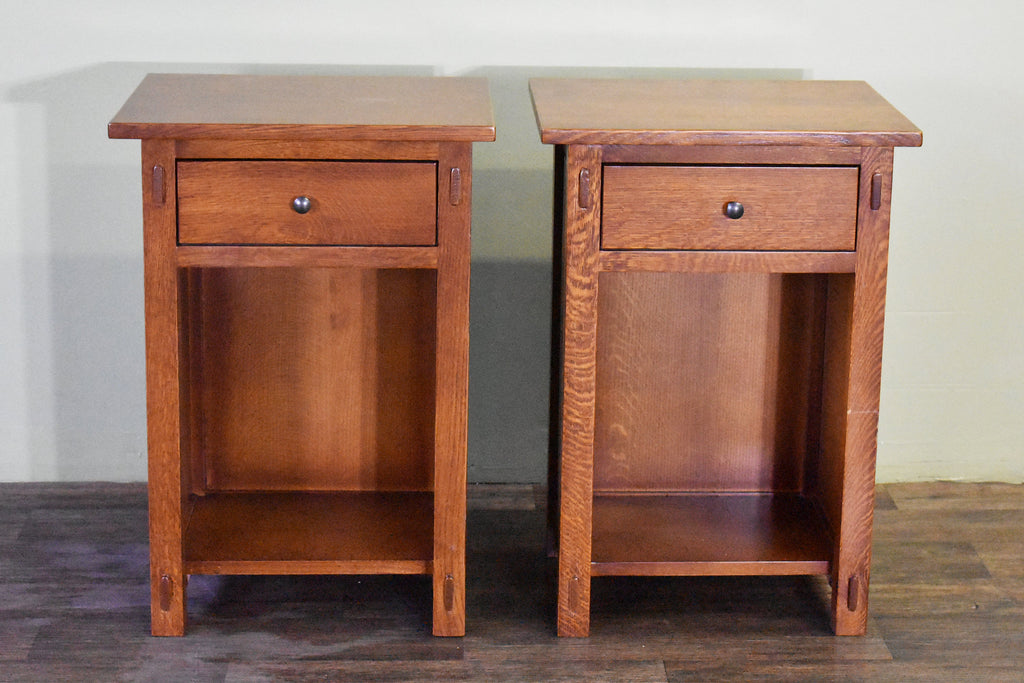 Mission Solid Quarter Sawn Oak 1 Drawer End Table - Model A27
