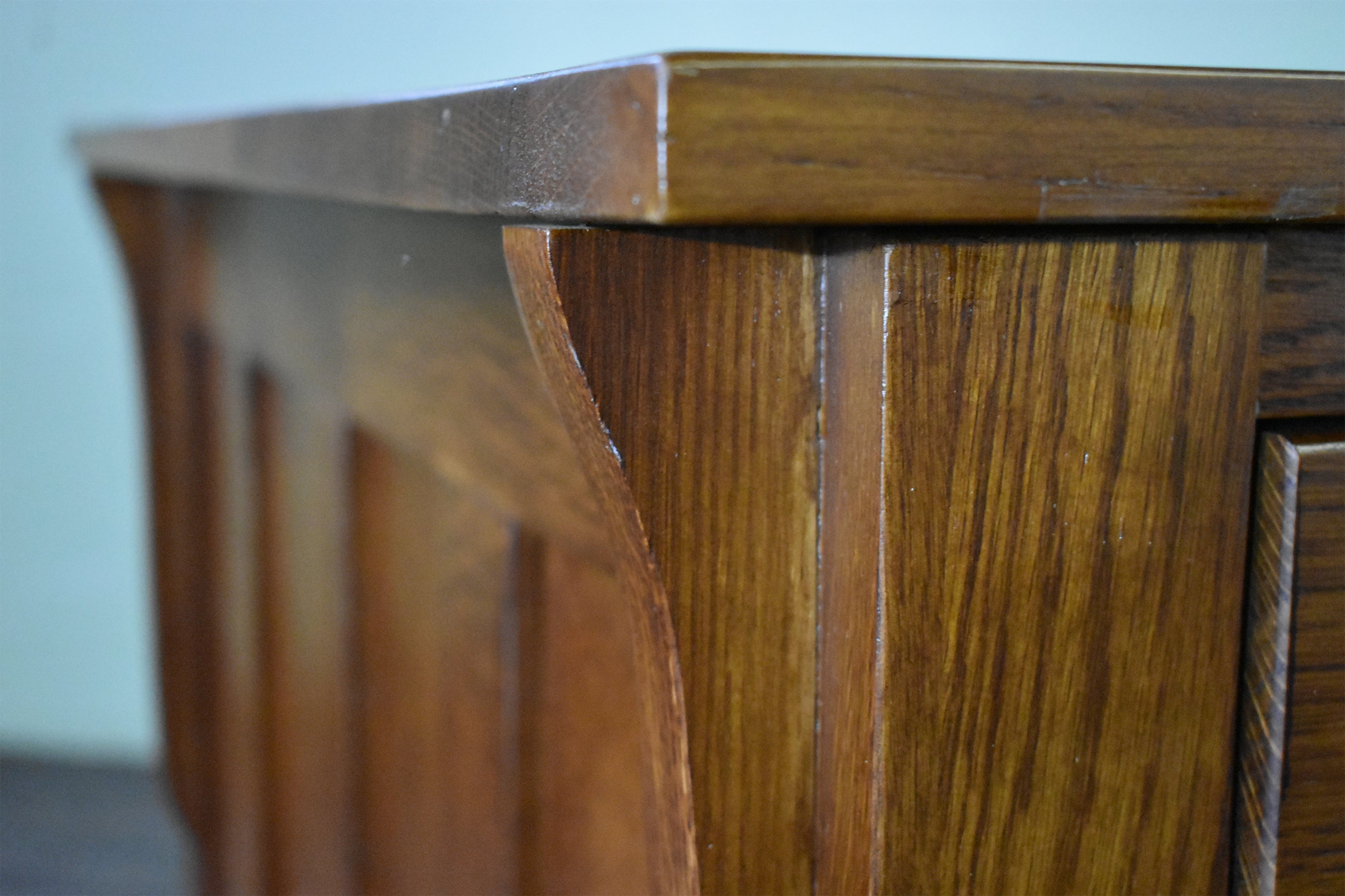 Mission Library Desk with File Cabinet Drawers - Michael's Cherry (MC-A)
