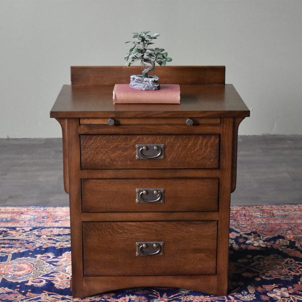 Mission Crofter 3 Drawer Nightstand - Walnut (AW)