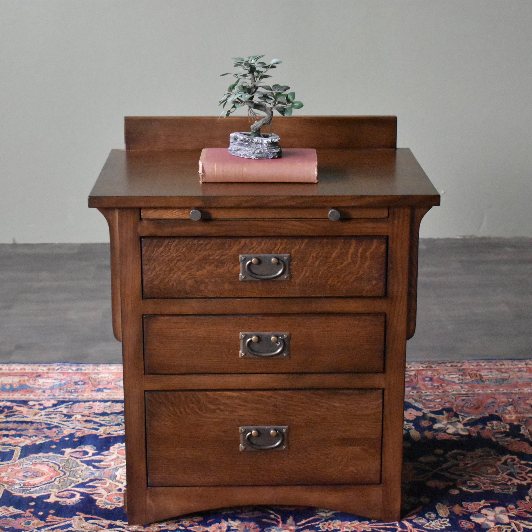 Mission Crofter 3 Drawer Nightstand - Walnut (AW)