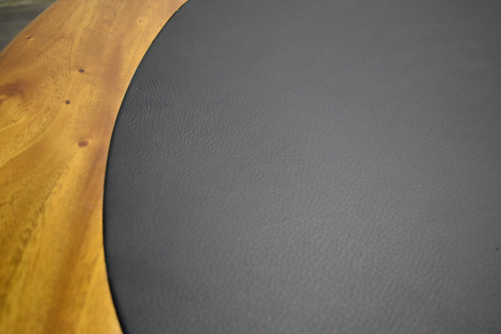 Legacy Mahogany Wood Leather Top Kidney Desk - Light Brown Walnut