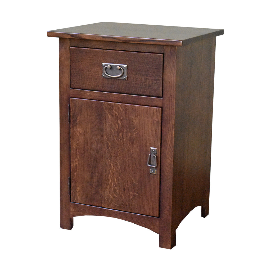 Mission Quarter Sawn Oak 1 Door, 1 Drawer Nightstand - Walnut (AW)