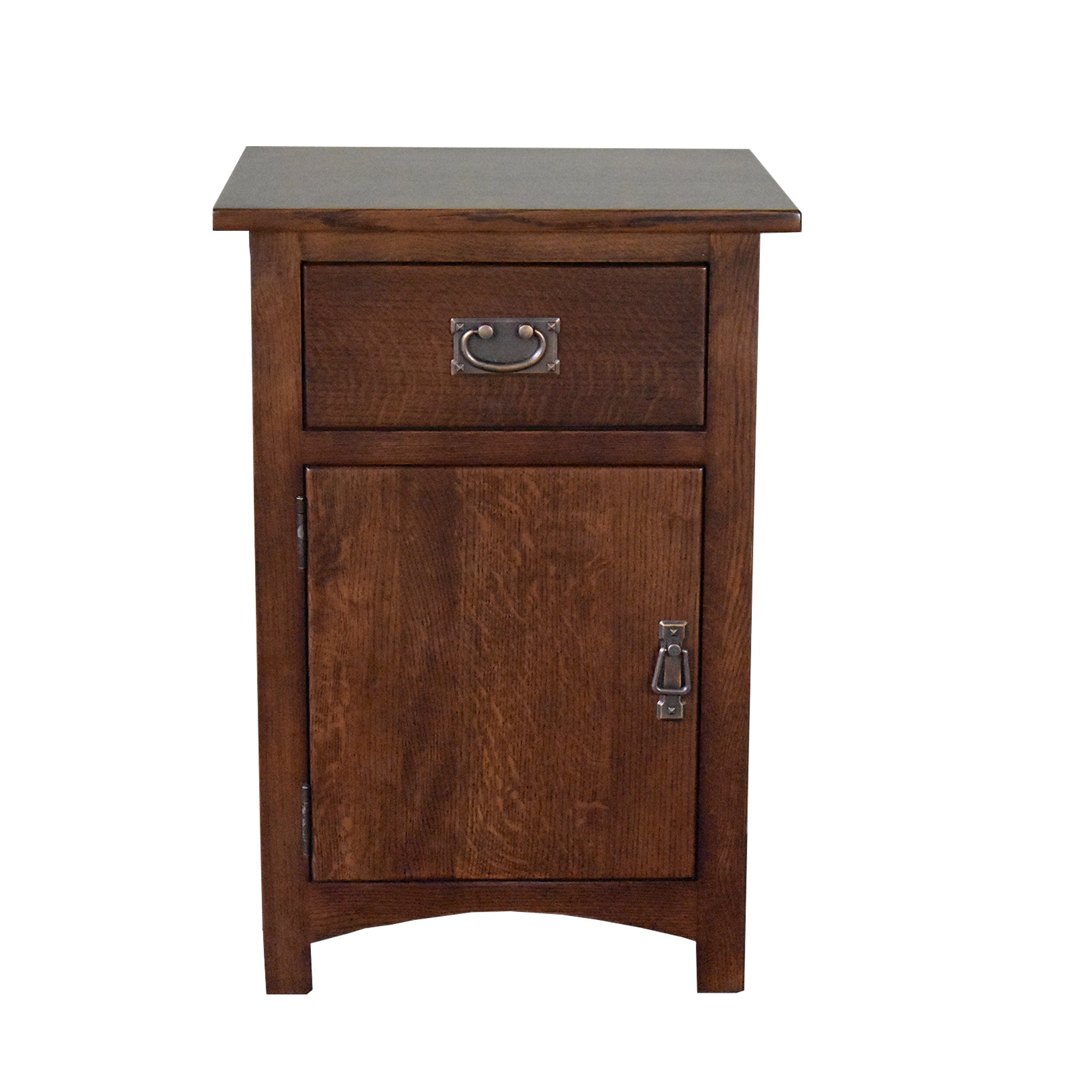 Mission Quarter Sawn Oak 1 Door, 1 Drawer Nightstand - Walnut (AW)