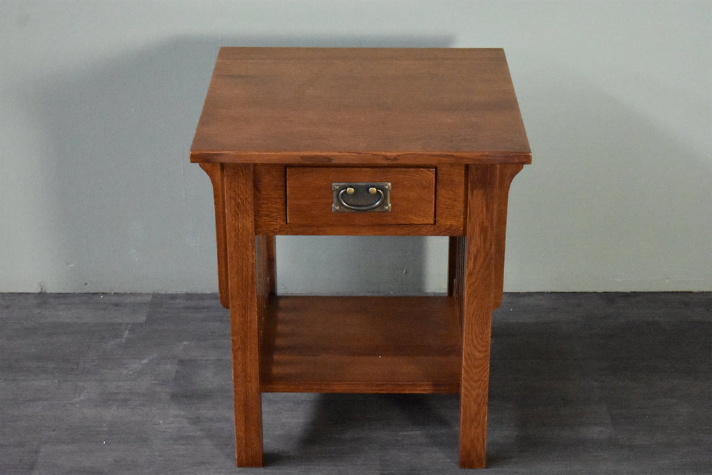 *Mission 1 Drawer Crofter End Table - Golden Brown (GB1)