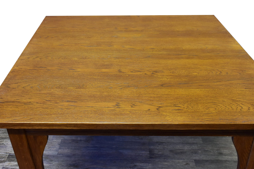 Mission Style White Oak Square Dining Table Set - (2 Colors Available)