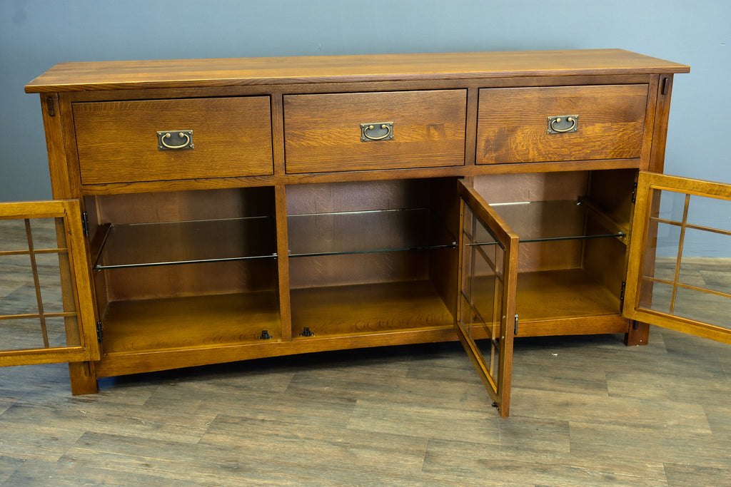 Craftsman Style Quarter Sawn Oak Sideboard - 72"