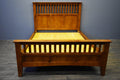 Mission Style Quarter Sawn Oak Bed with Slats - Michael's Cherry